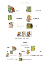 English worksheet: Everyday activities