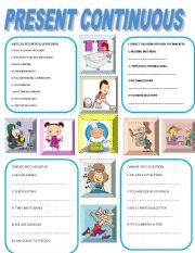 English Worksheet: PRESENT CONTINUOUS