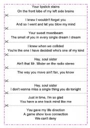 English Worksheet: Train - Hey soul sister