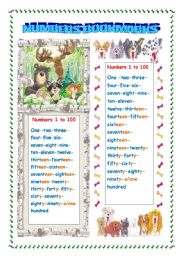 English Worksheet: Cardinal Numbers Bookmarks