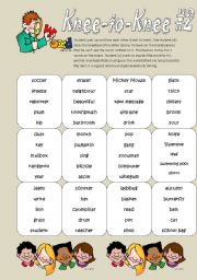 English Worksheet: Knee-to-Knee #2 (For the busy teacher)