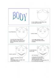English Worksheet: Parts of the body - COMIC