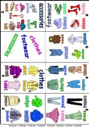 English Worksheet: CLOTHES Mini book