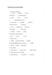 English Worksheet: celts and romans