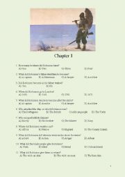 English Worksheet: Robinson Crusoe-Chapters 1-4