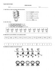 English Worksheet: Ordinal Numbers!