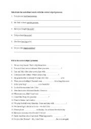 English Worksheet: Object pronouns