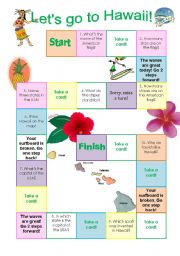 English Worksheet: Hawaii board game