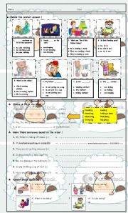 English Worksheet: Test : Present Continuious Tense