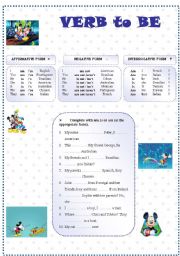 English Worksheet: VERB TO BE