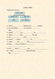 English worksheet: Family tree