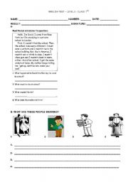 English worksheet:  exercise with modals and clothes