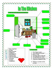 English Worksheet: In The Kitchen