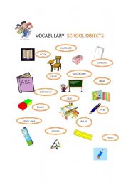 English worksheet: Classroom objects vocabulary!