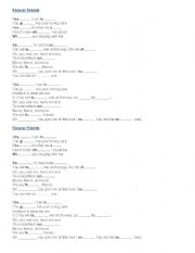 English Worksheet: song