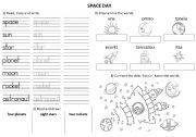 English Worksheet: SPACE DAY