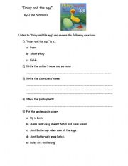 English Worksheet: Short story 