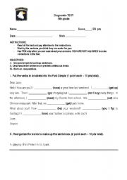 English Worksheet: test