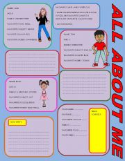 English Worksheet: ALL ABOUT ME