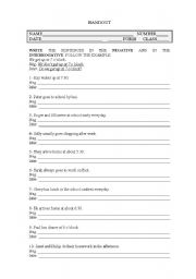 English worksheet: Present Simple