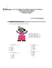 English worksheet: test for little students