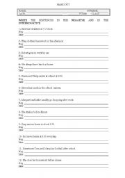 English Worksheet: Present Simple