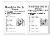 English Worksheet: Months 