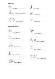 English Worksheet: Present continuous