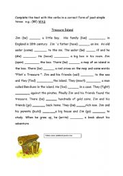 English Worksheet: The Treasure Island