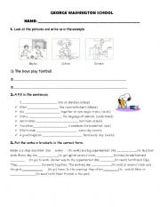 English Worksheet: simple present