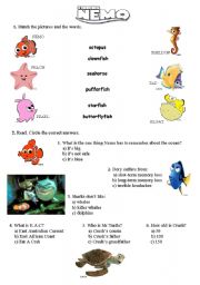 English Worksheet: FINDING NEMO