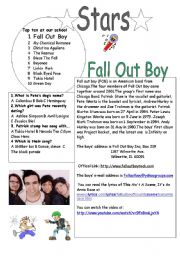 English Worksheet: Fall out boy