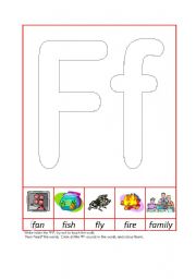English worksheet: Phonic Recognition Ff