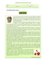 English Worksheet: GM Food