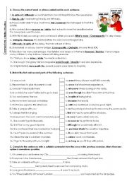 English Worksheet: Connectors