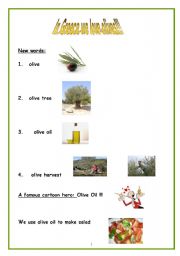 English Worksheet: IN GREECE WE LOVE OLIVES