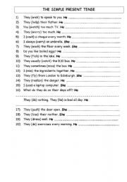 The simple present tense 2sheets