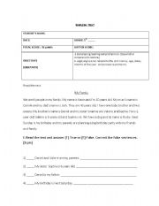 English worksheet: ENGLISH TEST