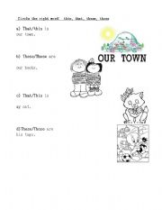 English worksheet: Circle the right word: This-That, These-Those 