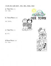 English Worksheet: Circle the right word: This-That, These-Those 