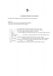 English Worksheet: Present Perfect Tense