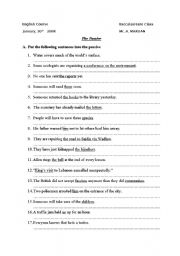 English Worksheet: Passive Voice