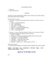 English Worksheet: Adjectives