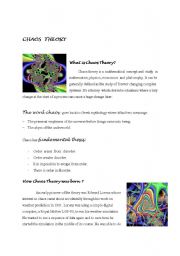 English Worksheet: do you know the chaos theory? 