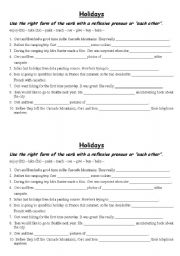 English Worksheet: reflexive pronouns