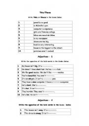 English worksheet: beginner mixed exercises