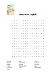 English worksheet: classroom english vocabulary