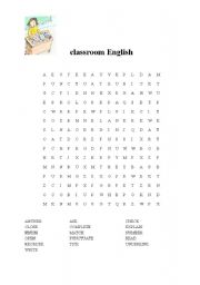 English Worksheet: classroom english vocabulary
