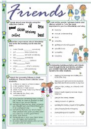 English Worksheet: Friends