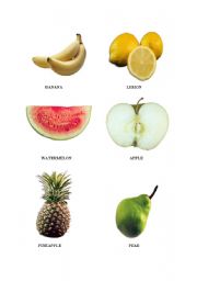 English Worksheet: FRUIT